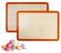 Silicone Set de 2 tapis de cuisson réutilisables en silicone avec revêtement antiadhésif