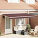 Maison Exclusive - Pare-soleil manuel, 4 x 2 mètres, marron, 100% polyester