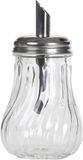 Alessandro Suikerpot - glas/rvs metaal - transparant/zilver - 7 x 14 cm - luxe uitvoering