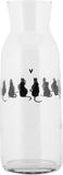 Clayre & Eef Karaf 1000 ml Transparant Glas Katten