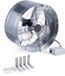 Merkloos Zolderventilator - Dakafzuigventilator - Luchtstroom 2200 m³/u - Regelbare Thermostaat - Buitenrooster - Afmeting 380 x 200 mm