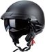 Casque moto rétro ouvert avec visière double couche