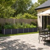 vidaXL Verhoogde Tuinbak Antraciet 480 x 80 x 55 cm Metaal