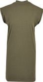 Build Your Brand Turtle Extended Korte Dames T-Shirt Jurk Olive Maat M