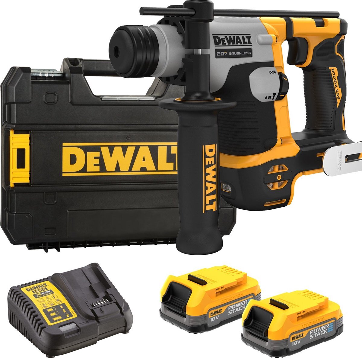 DeWalt DCH172E2T Accu Boorhamer SDS-Plus 1.4J 18V XR POWERSTACK in TSTAK