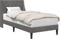 vidaXL Bedframe met hoofdeinde, donkergrijs, 90 x 200 cm, fluweel