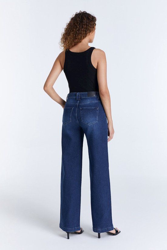 Cup of Joe Denim Lulu Wide Leg Jeans Dark Blue
