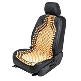 Zone Tech Stoelhoes met kralen voor autokoeling, massagekussen, autostoeltje, natuurlijke houten kralen voor oplegger, aanhangwagen, auto, tweekleurig, dubbel geregen (1 pack)