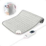 Seranova Coussin chauffant électrique pour dos, pieds, cou, épaules, ventre - Heating Pad - Coussin chauffant - Lavable - 60x30cm - Gris