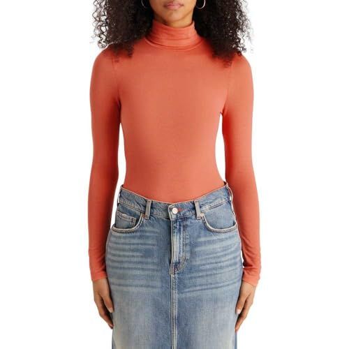 Scotch & Soda Dames Roll Up Neck Long Sleeve T-Shirt - negroni 7329 - XS