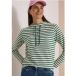 cecil Shirt met lange mouwen, trechterhals en strepen