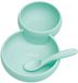 Saro Eetset Twin Silicone Vert 2-delig