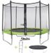 Kangui Trampoline avec filet de sécurité, Twin Duo, diamètre 305 cm, vert, avec échelle et housse de protection, poids maximum 90 kg