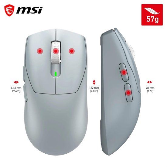 MSI FORGE GM340 WIRELESS SKY Gamingmuis