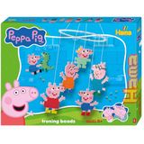 Hama kralen 7917 Peppa Wutz & zusje, groot cadeaupakket met 4000 midikralen, 2 knijperplanken, motiefsjabloon, strijkpapier, handleiding en mobiele ring, knutselplezier voor jong en oud