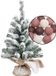 Merkloos / Sans marque Jja Showroom And Head Office Mini Kunstboom/Kerstboom Besneeuwd - Met Lichtsnoer Bollen Mix Rood - H45 cm