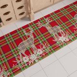 PETTI Artigiani Italiani - Keukentapijt, Natalizio, keukentapijt, antislip, wasbaar, 52 x 280 cm, rendier, beige, 100% Made in Italy