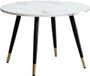 Ervesto Salontafel 60x60x41 cm Marmerlook Wit Metaal Frame Modern