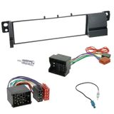 Sound-way Autoradio montageset, frontframe 1 DIN, adapterkabel ISO-connector, antenne-adapter, demonteersleutels, compatibel met BMW Serie 3 E46, E36