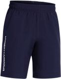 Under Armour UA Tech Woven Wordmark Short Unisex Sportbroek - Navy - Wit