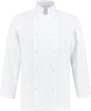 Merkloos EM Kitchen Koksbuis polyester / katoen Wit maat XL / 56-58