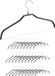 Merkloos Relaxdays Antislip Kledinghangers Set - 30 Stuks - Rubber Coating - Metaal/Kunststof - Zwart/Zilver