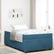 Maison Exclusive - Lit cadre avec matelas bleu foncé 120 x 200 cm tissu