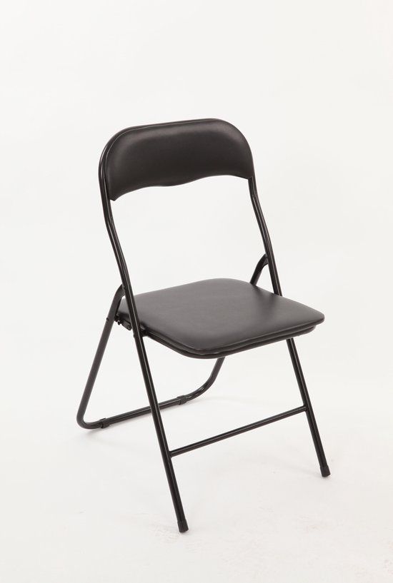 V-Part Klapstoel - Zwart - 40 cm Zithoogte - Metaal - Campingstoel