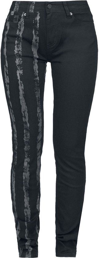 Rock Rebel by EMP Zwart-grijze broek - Dames - W30L34