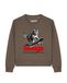 Watapparel Sweatshirt 'Savage Cat' bruin / rood / zwart / wit