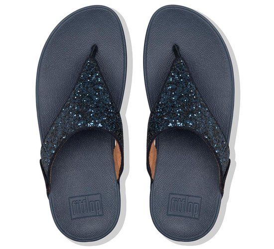 FitFlop Lulu Glitter Teenslippers Dames - Blauw Maat 39