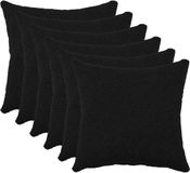 vidaXL Kussensloop - 6 stuks - HEERLEN - Zwart - 40 x 40 cm - Bouclé