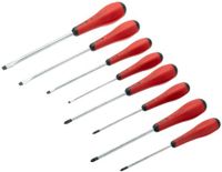Peddinghaus 9129001901 Schroevendraaierset, zilver/rood, set van 8 stuks