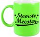 Bellatio Decorations Shoppartners Bv Stoerste meester cadeau mok - 330 ml - neon groen