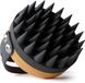 Famanu – Brosse de massage du cuir chevelu en bambou - brosse de massage et de shampooing du cuir chevelu