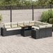 Maison Exclusive - Ensemble de meubles de jardin 10 pièces avec canapé et coussins, noir, en polyrotin
