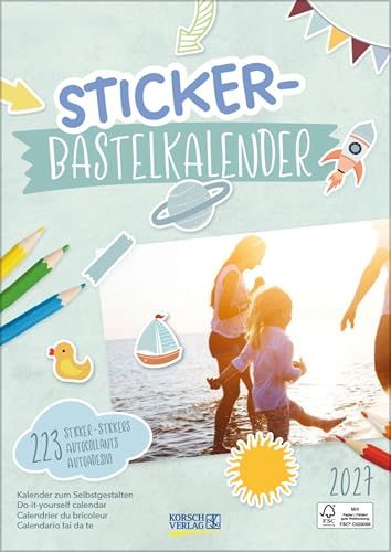 Fot-Malen-Basteln Korsch Verlag Fot-Malen-Basteln Bastelkalender mit Stickern 2027
