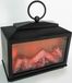Merkloos / Sans marque Sfeerhaard/open haard - lantaarn - met led verlichting - L18 x H18 cm - elektrische haarden