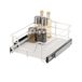 bremermann Tiroir télescopique 40 cm avec étagère, tiroir de cuisine à installer soi-même, extension d'armoire en métal, blanc