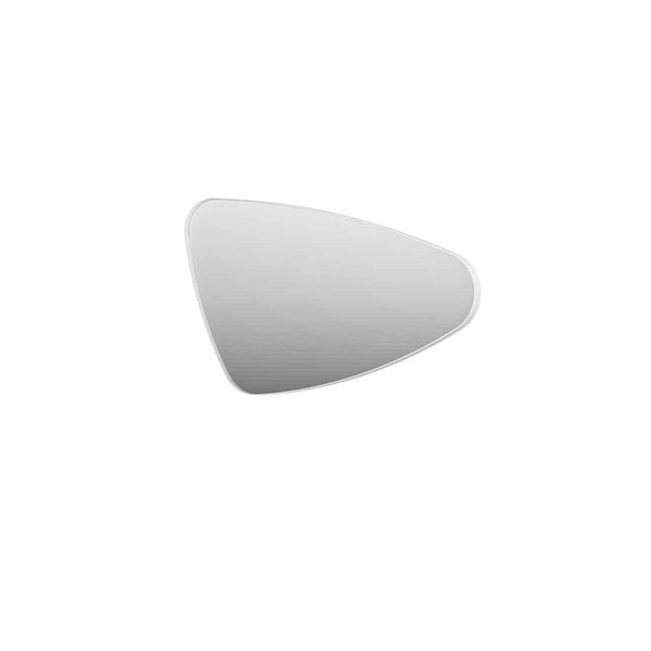 INK SP22 Spiegel - 100x4x60cm - organisch - in stalen kader - rechts aluminium wit mat