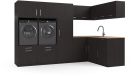 Wasophoogte Wasmachine Kast Valencia - Zwart