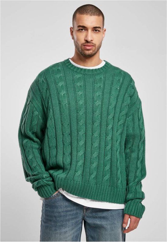 Urban Classics Boxy Sweater - Groen - L - Heren