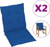 vidaXL Tuinstoelkussens 2 stuks 100x50x3 cm Oxford stof koningsblauw
