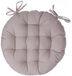 Atmosphera Tuinstoelkussen - beige - katoen - 38 x 38 x 6.5 cm - wicker zitkussen rond