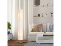 HOMCOM Lampadaire - Métal - 14x14x120cm - Blanc