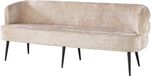 Banquette de salle à manger avec accoudoir Quinn 200cm taupe chenille banquette