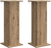 vidaXL Plantenstandaard 2 st artisanaal eiken 30,5 x 30 x 80,5 cm