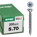 SPAX Universele schroef, 5 x 70 mm, 200 stuks, Voldraad, Verzonken kop, T-STAR plus T20, 4CUT, WIROX - 1191010500705