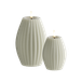 Delight Candles LED Bougie rainurée 2 pcs, Ø 7,5 x 10 + Ø 10 x 15 cm Vert sauge