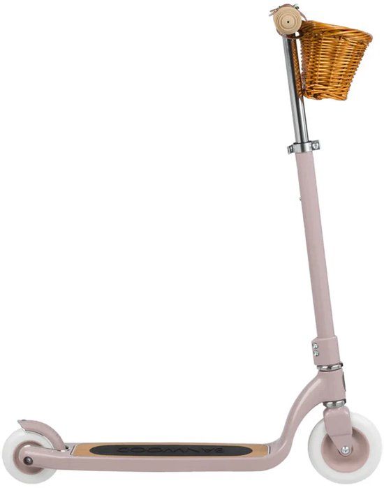 Banwood Maxi Scooter Kinderstep met Mandje - 6+ Jaar - Dusty Pink